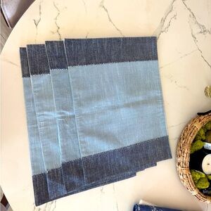 Elegant Blue and Gray Table placemat Set